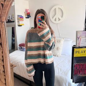 new with tags. size small. striped sweater.